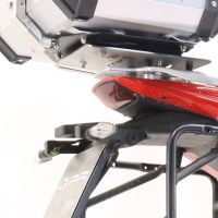 GPR TECH compatível com Moto Morini X-CAPE 650 2021/2024 e5 Placa de encaixe específica Top Case ALPITECH 35-45-55 LT compatível com bagageiro original, aço inox com 4 pontos de ancoragem
