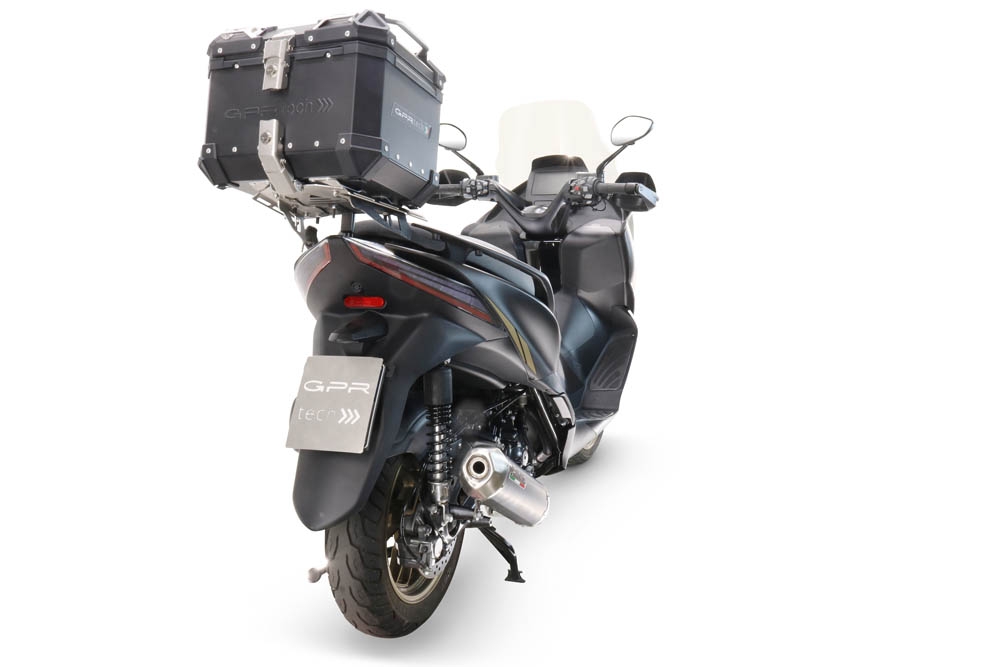 Top case maletas GPR TECH compatível com Zontes E 350 2023/2024 Top Case Alpi-Tech em alumínio, com porta-bagagens específico em alumínio cor preto com placa específica incluída Capacidade Litros 35