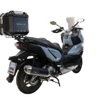 Top case maletas GPR TECH compatível com Bmw G 310 Gs 2017/2021 e4 Top Case Alpi-Tech em alumínio, cor preta com placa específica incluída Capacidade Litros 26