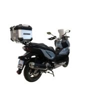 Top case maletas GPR TECH compatível com Sym ADX 300 2024/2026 e5 Plus Top Case Alpi-Tech em alumínio, cor prata com placa específica incluída Capacidade Litros 26
