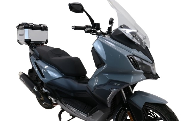Top case maletas GPR TECH compatível com Bmw G 310 Gs 2017/2021 e4 Top Case Alpi-Tech em alumínio, cor prata com placa específica incluída Capacidade Litros 26