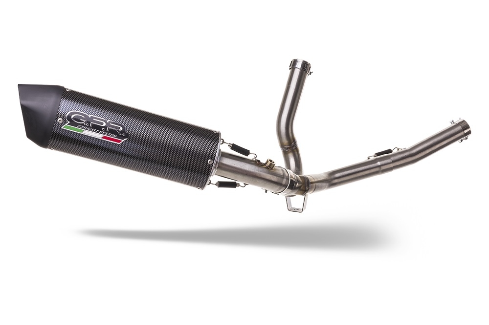 Escape compatível com Suzuki V-Strom 650 2021-2025, Furore Evo4 Poppy, Sistema homologado con coletor semi-completo, incluindo db killer removível e tubo de ligação 