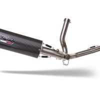 Escape compatível com Suzuki V-Strom 650 2021-2025, Furore Evo4 Poppy, Sistema homologado con coletor semi-completo, incluindo db killer removível e tubo de ligação 