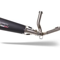 GPR escape compatível com Suzuki V-Strom 650 2021-2025, New Grand Prix Evo Black Titanium, Escape homologado semi-completo com db killer removível e com catalisador 