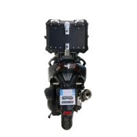 Top case maletas GPR TECH compatível com Bmw G 310 Gs 2017/2021 e4 Top Case Alpi-Tech em alumínio, cor preta com placa específica incluída Capacidade Litros 35