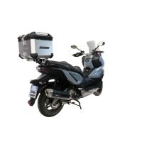 Top case maletas GPR TECH compatível com Sym ADX 300 2024/2026 e5 Plus Top Case Alpi-Tech em alumínio, cor prata com placa específica incluída Capacidade Litros 35