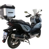 Top case maletas GPR TECH compatível com Bmw G 310 Gs 2017/2021 e4 Top Case Alpi-Tech em alumínio, cor prata com placa específica incluída Capacidade Litros 35