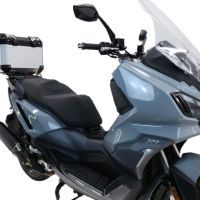 Top case maletas GPR TECH compatível com Bmw G 310 Gs 2017/2021 e4 Top Case Alpi-Tech em alumínio, cor prata com placa específica incluída Capacidade Litros 35