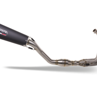 GPR escape compatível com  Triumph Daytona 660 2023-2025, New Grand Prix Evo Black Titanium, Sistema homologado com catalisador linha completa, silencioso mais coletor 