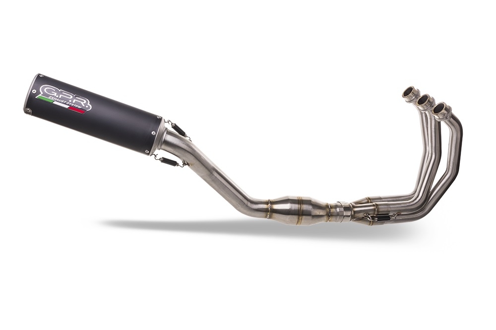 GPR escape compatível com  Yamaha XSR900 2022-2024, M3 Black Titanium, Sistema homologado com catalisador linha completa, silencioso mais coletor 