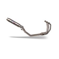 GPR escape compatível com Triumph Daytona 660 2023-2025, Deeptone Inox, Escape completo, não legal para países da UE, com db killer removível 