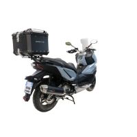 Top case maletas GPR TECH compatível com Sym ADX 300 2024/2026 e5 Plus Top Case Alpi-Tech em alumínio, cor preta com placa específica incluída Capacidade Litros 45