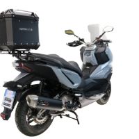 Top case maletas GPR TECH compatível com Bmw G 310 Gs 2017/2021 e4 Top Case Alpi-Tech em alumínio, cor preta com placa específica incluída Capacidade Litros 45