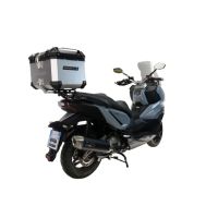 Top case maletas GPR TECH compatível com Sym ADX 300 2024/2026 e5 Plus Top Case Alpi-Tech em alumínio, cor prata com placa específica incluída Capacidade Litros 45
