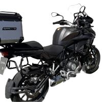 Top case maletas GPR TECH compatível com Benelli Trk 502 2017/2020 e4 Top Case Alpi-Tech em alumínio, cor prata com placa específica incluída Capacidade Litros 35