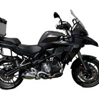 Top case maletas GPR TECH compatível com Benelli Trk 502 2017/2020 e4 Top Case Alpi-Tech em alumínio, cor prata com placa específica incluída Capacidade Litros 35