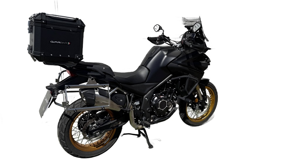 Top case maletas GPR TECH compatível com Voge 525DSX 2023/2025 e5 Top Case Alpi-Tech em alumínio, cor preta com placa específica incluída Capacidade Litros 35