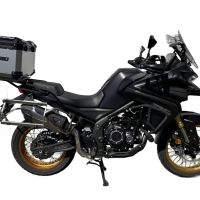Top case maletas GPR TECH compatível com Voge 525DSX 2023/2025 e5 Top Case Alpi-Tech em alumínio, cor prata com placa específica incluída Capacidade Litros 35