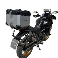 Top case maletas GPR TECH compatível com Voge 525DSX 2023/2025 e5 Top Case Alpi-Tech em alumínio, cor prata com placa específica incluída Capacidade Litros 35