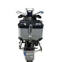 Top case maletas GPR TECH compatível com Voge 525DSX 2023/2025 e5 Top Case Alpi-Tech em alumínio, cor prata com placa específica incluída Capacidade Litros 35