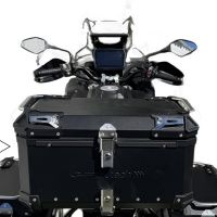 Top case maletas GPR TECH compatível com Voge 525DSX 2023/2025 e5 Top Case Alpi-Tech em alumínio, cor preta com placa específica incluída Capacidade Litros 45