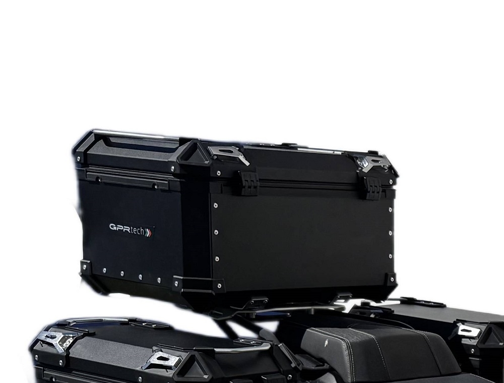 Top case maletas GPR TECH compatível com Voge 525DSX 2023/2025 e5 Top Case Alpi-Tech em alumínio, cor preta com placa específica incluída Capacidade Litros 45