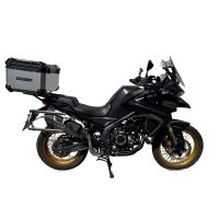 Top case maletas GPR TECH compatível com Voge 525DSX 2023/2024 e5 Top Case Alpi-Tech em alumínio, cor prata com placa específica incluída Capacidade Litros 55