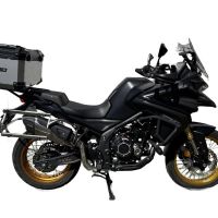 Top case maletas GPR TECH compatível com Voge 525DSX 2023/2025 e5 Top Case Alpi-Tech em alumínio, cor prata com placa específica incluída Capacidade Litros 45