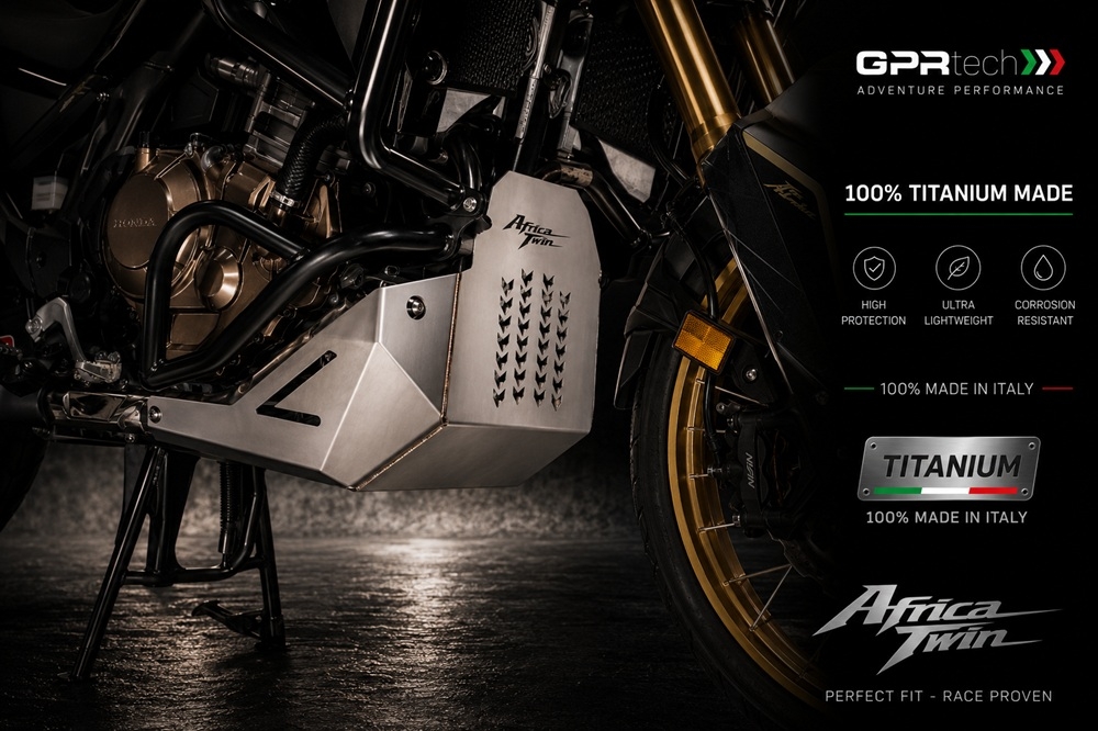 GPR TECH compatível com Honda Crf 1100 L Africa Twin 2024/2026 e5 plus Placa antiderrapante de titânio 