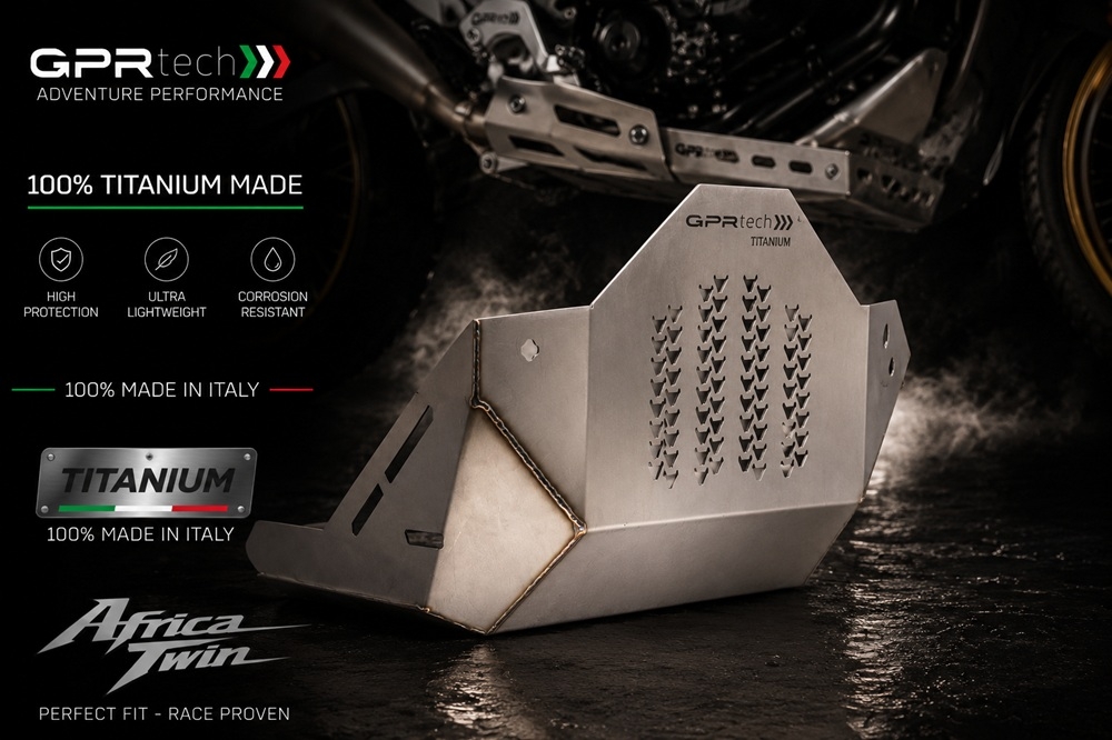 GPR TECH compatível com Honda Crf 1100 L Africa Twin 2024/2026 e5 plus Placa antiderrapante de titânio 