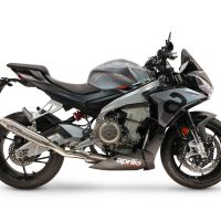 GPR escape compatível com Aprilia RS 660 2021-2024, Deeptone Inox, Escape completo, não legal para países da UE, com db killer removível 