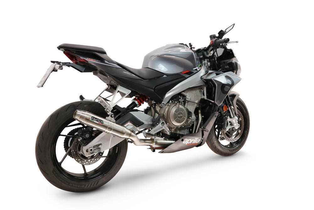GPR escape compatível com Aprilia RS 660 2021-2024, Deeptone Inox, Escape completo, não legal para países da UE, com db killer removível 