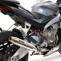 GPR escape compatível com Aprilia RS 660 2021-2024, Deeptone Inox, Escape completo, não legal para países da UE, com db killer removível 