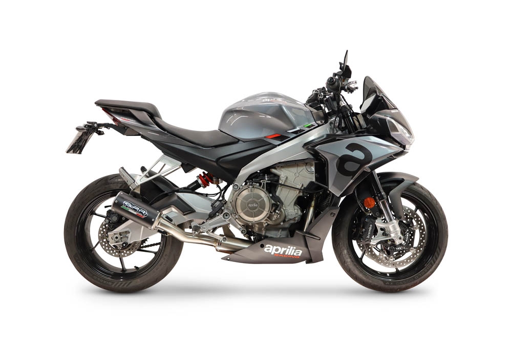 GPR escape compatível com Aprilia RS 660 2021-2024, M3 Black Titanium, Escape completo, não legal para países da UE, com db killer removível 
