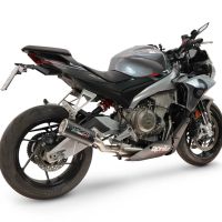 GPR escape compatível com Aprilia RS 660 2021-2024, M3 Black Titanium, Escape completo, não legal para países da UE, com db killer removível 
