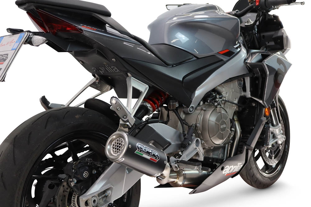 GPR escape compatível com Aprilia RS 660 2021-2024, M3 Black Titanium, Escape completo, não legal para países da UE, com db killer removível 