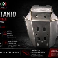 GPR TECH compatível com Bmw R 1200 Gs 2010/2012 Placa antiderrapante de titânio 