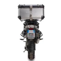Top case maletas GPR TECH compatível com Bmw R 1200 Gs 2013/2016 Top Case Alpi-Tech em alumínio, cor prata com placa específica incluída Capacidade Litros 55