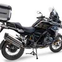Top case maletas GPR TECH compatível com Bmw R 1200 Gs 2017/2018 e4 Top Case Alpi-Tech em alumínio, cor prata com placa específica incluída Capacidade Litros 35