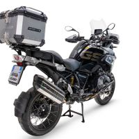 Top case maletas GPR TECH compatível com Bmw R 1200 Gs 2017/2018 e4 Top Case Alpi-Tech em alumínio, cor prata com placa específica incluída Capacidade Litros 55