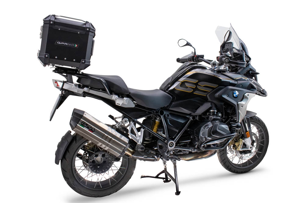 Top case maletas GPR TECH compatível com Bmw R 1200 Gs 2017/2018 e4 Top Case Alpi-Tech em alumínio, cor preta com placa específica incluída Capacidade Litros 35