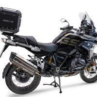 Top case maletas GPR TECH compatível com Bmw R 1200 Gs 2017/2018 e4 Top Case Alpi-Tech em alumínio, cor preta com placa específica incluída Capacidade Litros 35