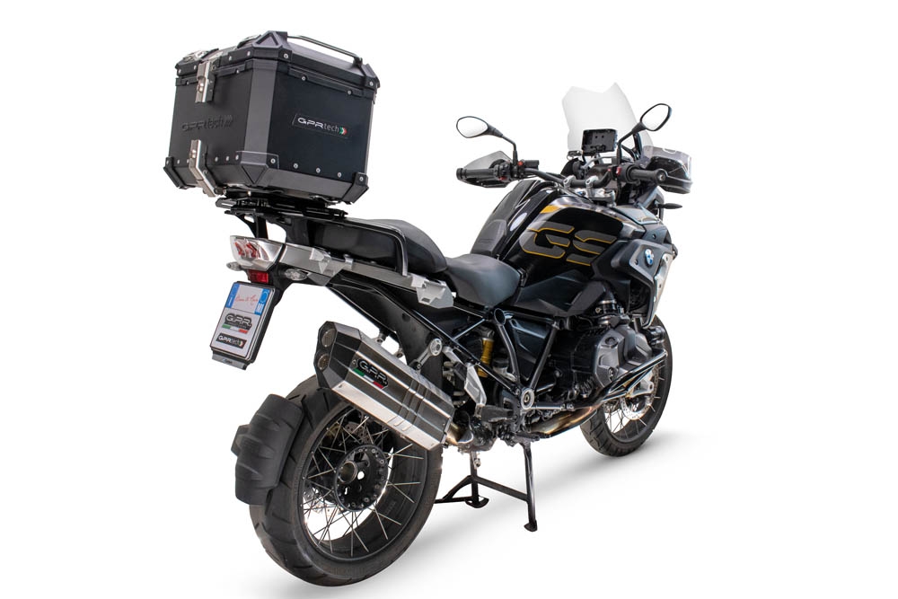Top case maletas GPR TECH compatível com Bmw R 1200 Gs 2017/2018 e4 Top Case Alpi-Tech em alumínio, cor preta com placa específica incluída Capacidade Litros 35