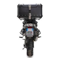 Top case maletas GPR TECH compatível com Bmw R 1200 Gs 2013/2016 Top Case Alpi-Tech em alumínio, cor preta com placa específica incluída Capacidade Litros 55