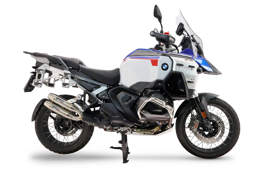 GPR escape compatível com Bmw R 1300 GS Adventure 2024-2026, Deeptone Duplex, Par de silenciosos de escape homologadas, com db killer removível e tubos de ligação específicos 