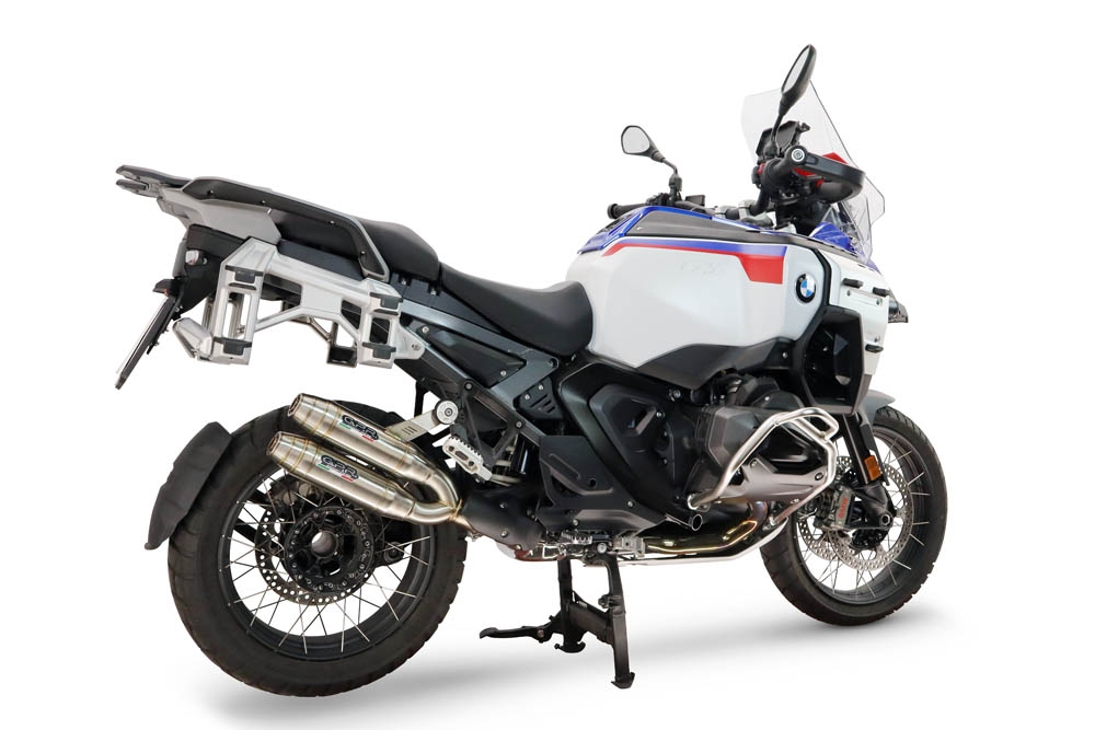 GPR escape compatível com Bmw R 1300 GS Adventure 2024-2026, Deeptone Duplex, Par de silenciosos de escape homologadas, com db killer removível e tubos de ligação específicos 