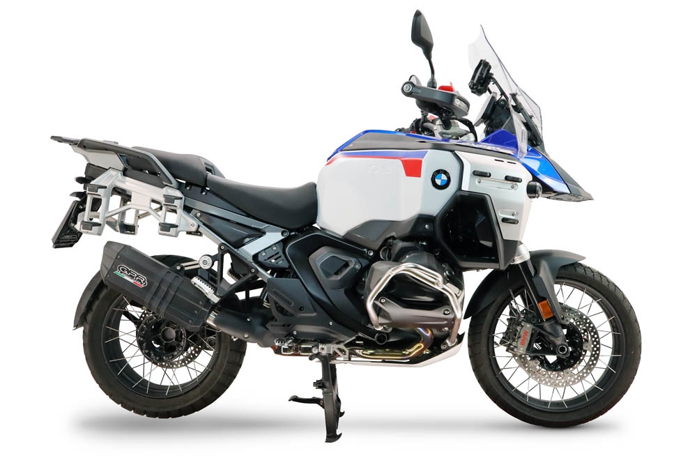 GPR escape compatível com Bmw R 1300 GS Adventure 2024-2026, Hyper Sonic Black Titanium, Escape legal, homologado, silenciador com db killer removível e tubo de ligação específico 