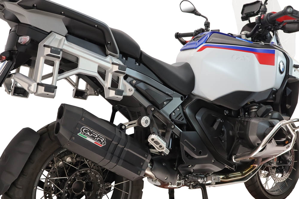 GPR escape compatível com Bmw R 1300 GS Adventure 2024-2026, Hyper Sonic Black Titanium, Escape legal, homologado, silenciador com db killer removível e tubo de ligação específico 
