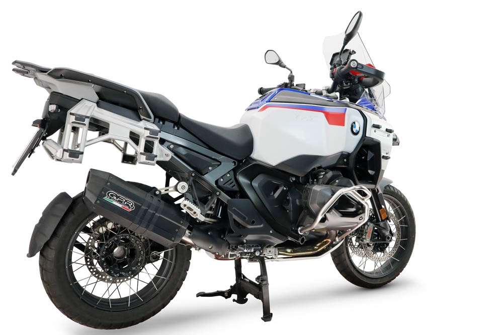 GPR escape compatível com Bmw R 1300 GS Adventure 2024-2026, Hyper Sonic Black Titanium, Escape legal, homologado, silenciador com db killer removível e tubo de ligação específico 
