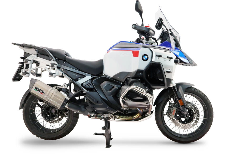 GPR escape compatível com Bmw R 1300 GS Adventure 2024-2026, Hyper Sonic Titanium, Escape legal, homologado, silenciador com db killer removível e tubo de ligação específico 